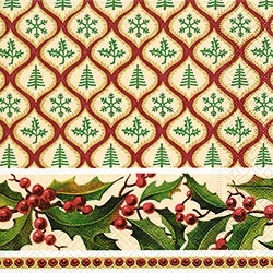 Christmas Patterns Luncheon Size Paper Napkins by Made by Paper and Design GmbH