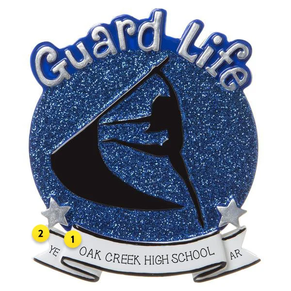 Personalized Color Guard - Blue Ornament