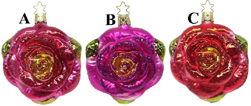 Colors of Love Rose Ornament by Inge Glas of Germany