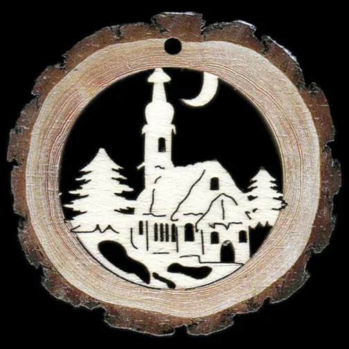 Country Church Wood Ornament by  Wandera GmbH