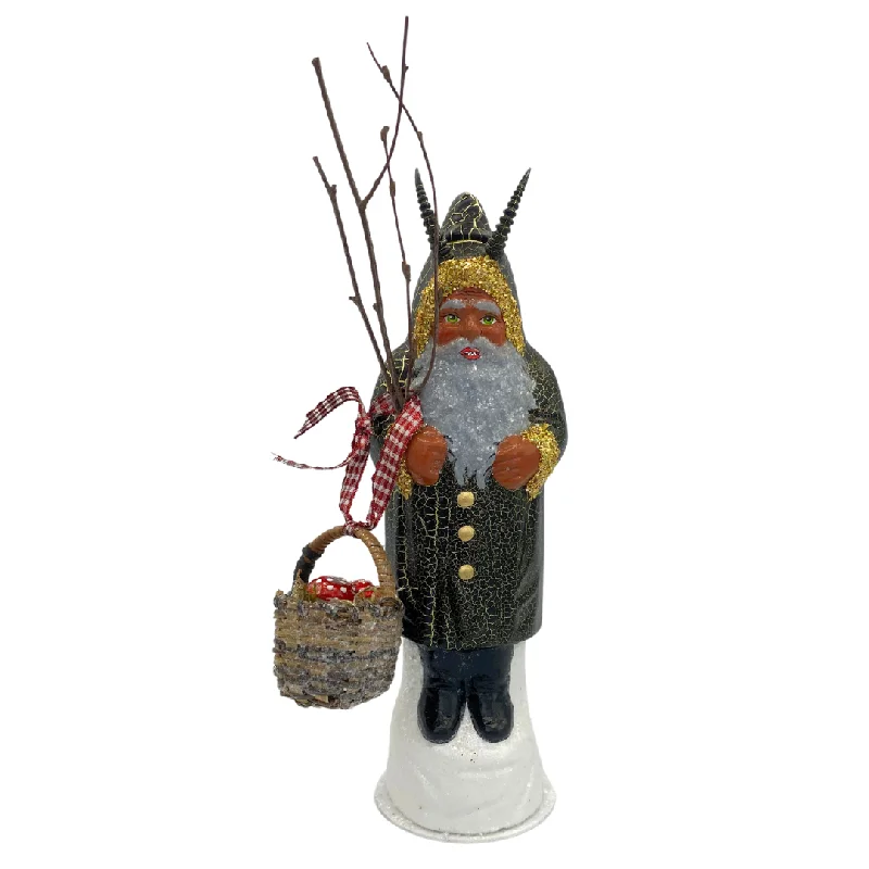 Crackle Krampus with Mushroom Basket by Ino Schaller