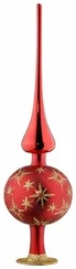 Crimson Star Finial by Inge Glas of Germany