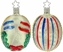 Crossed Flags Ornament by Inge Glas of Germany