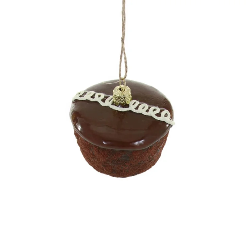 Chocolate Cupcake Ornament 2.25"