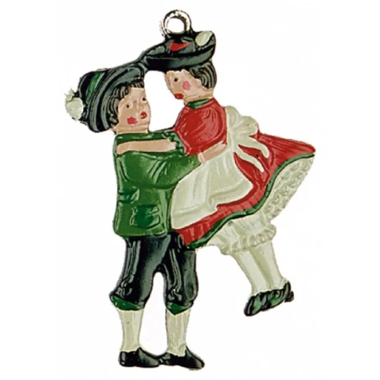 Dancing Couple Pewter Ornament by Kuehn Pewter