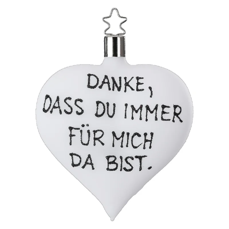 Danke on white Heart by Inge Glas of Germany