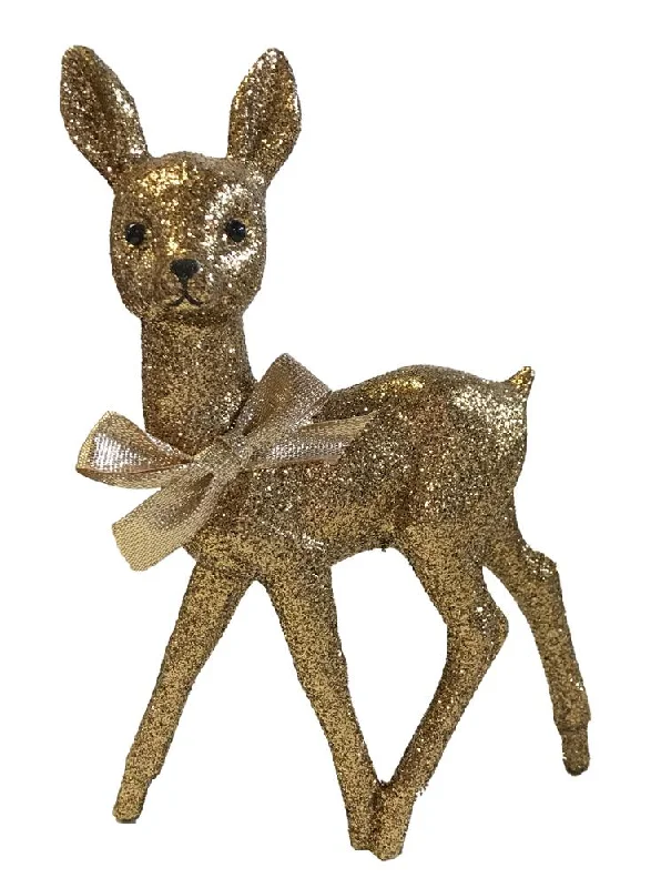 Deer, deep gold glittered, Plastic Figure by Ino Schaller