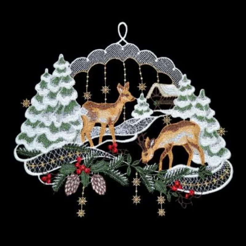 Deer in Forest Ornament by StiVoTex Vogel