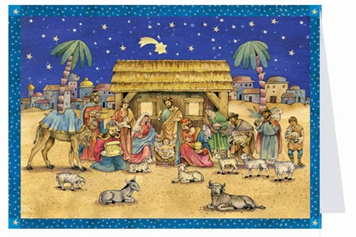 Desert Nativity Advent Calendar Card by Richard Sellmer Verlag