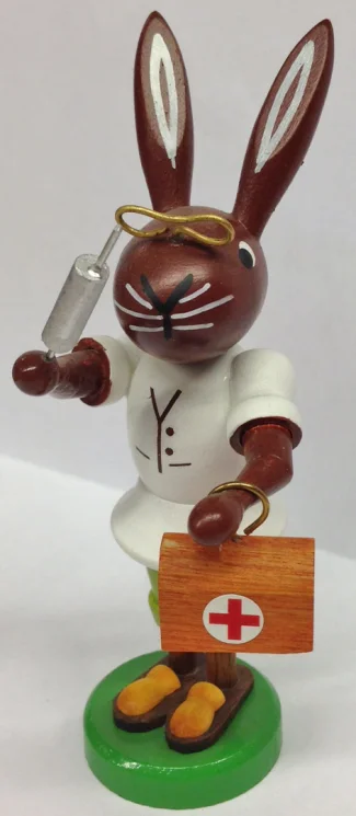 Doctor Rabbit Wooden Figurine by Thomas Preissler