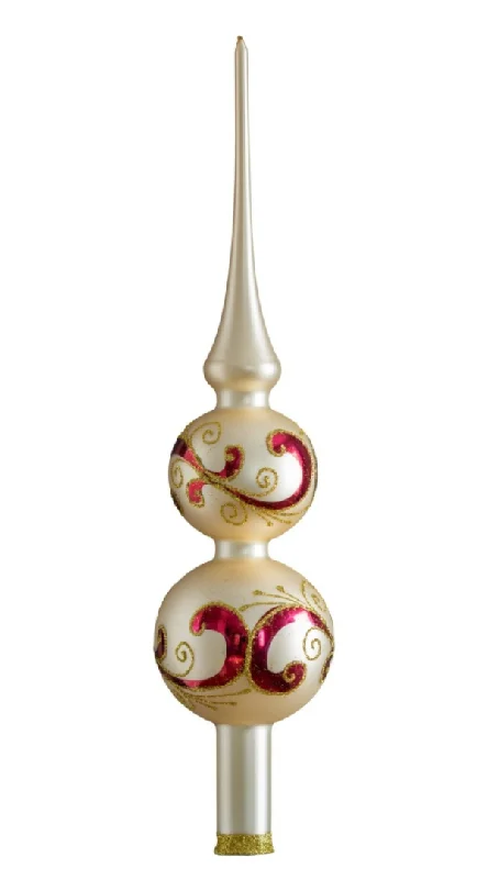 Oriental Magic Double Sphere Finial Tree Topper by Glas Bartholmes