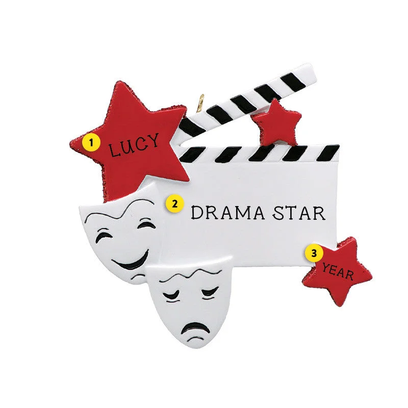 Personalized Drama Star Ornament