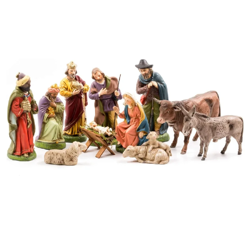 Eleven Piece Nativity Set, 14cm scale, by Marolin Manufaktur