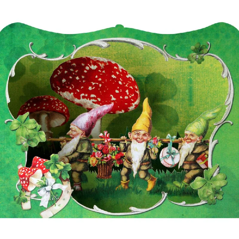 Elves and Mushrooms 3-D Card by Gespansterwald GmbH