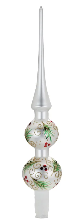 Evergreen Tree Topper, white matte by Inge Glas of Germany