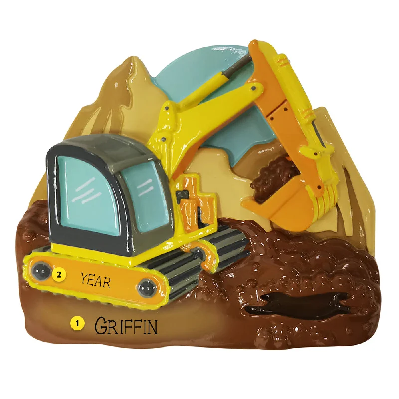 Personalized Excavator Ornament