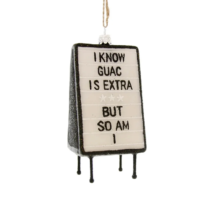 Extra Guac Ornament, 4.5"