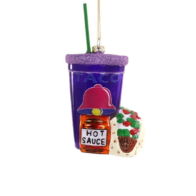 Fast Food Taco Ornament 5.75"