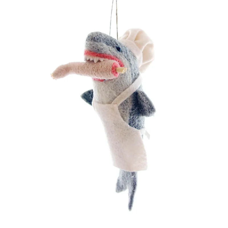 Bon Appetit Shark Ornament 6"