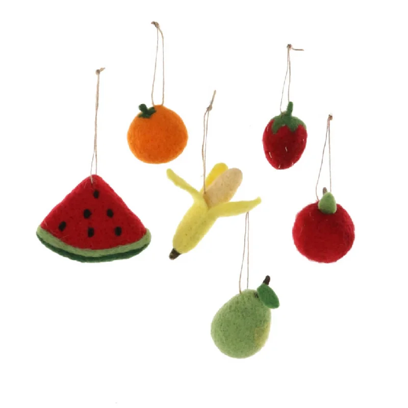 Felt Fruit Ornament Set (Set of 6)