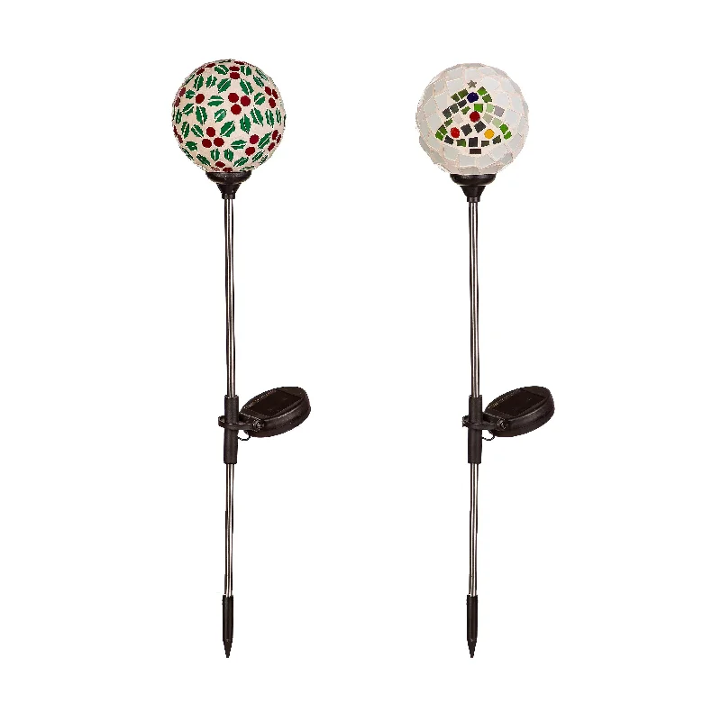 Festive Icons Mosaic Garden Stakes