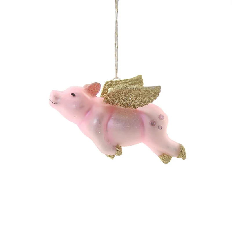 Flying Pig Ornament 4"