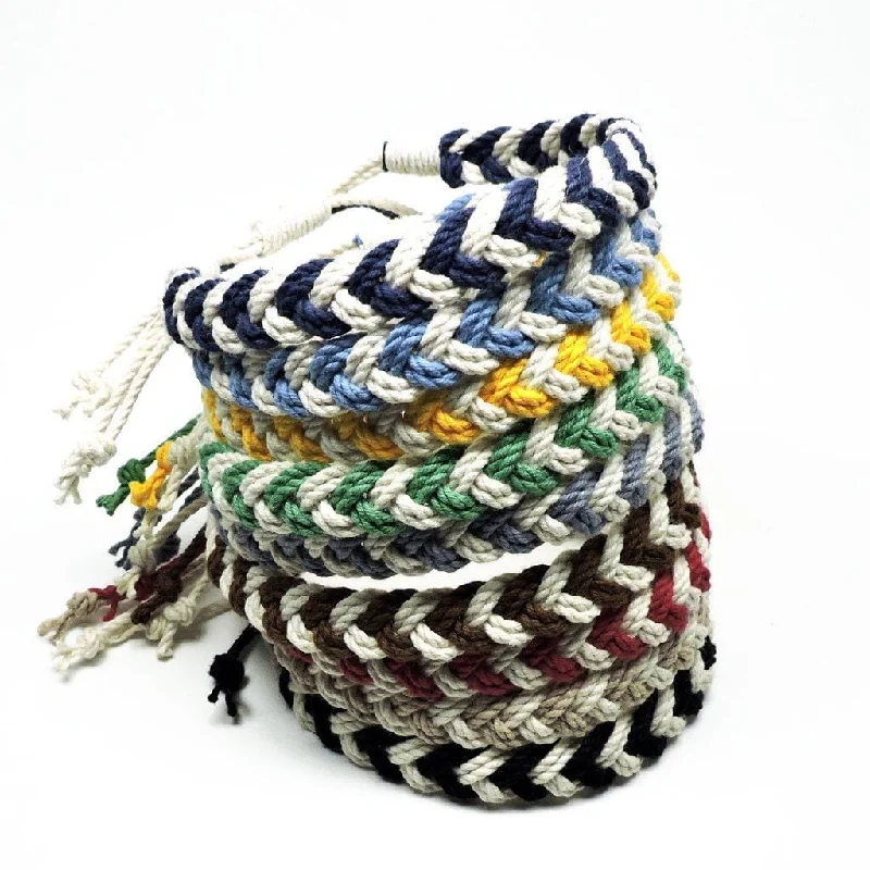 Adjustable Woven Chevron Anklet, choose from 18 colors