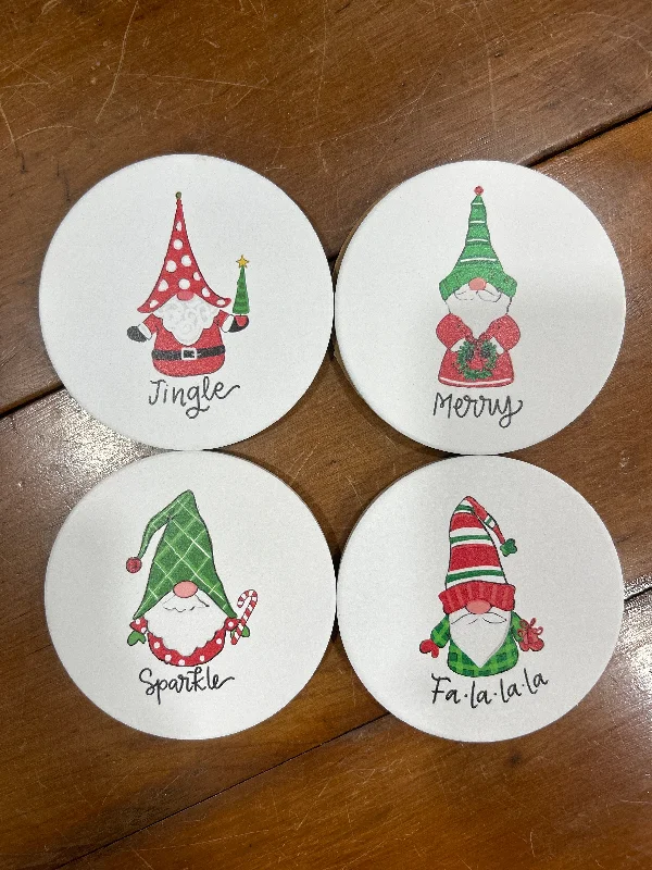 GNOME FOR CHRISTMAS COASTER SET