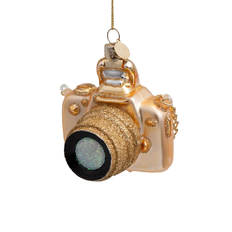 Gold Camera Ornament