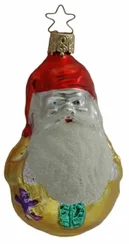 Gold Santa Ornament by Inge Glas of Germany