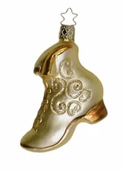 Golden Steps Shoe Ornament by Inge Glas of Germany