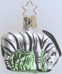 Graceful Grazing, Zebra Ornament by Inge Glas of Germany