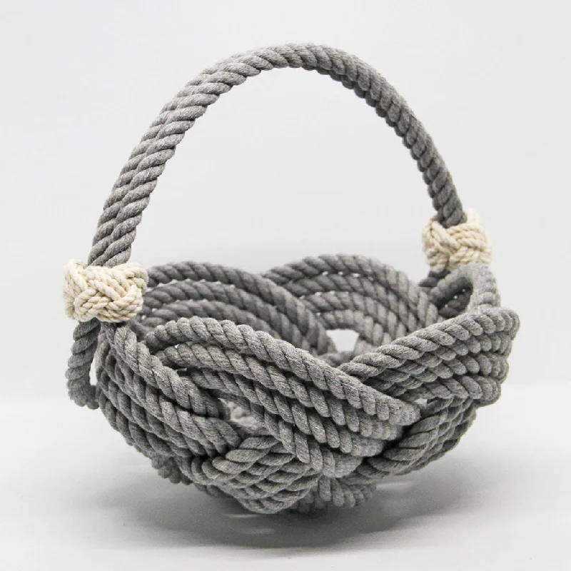 Celtic Knotted Gray Basket