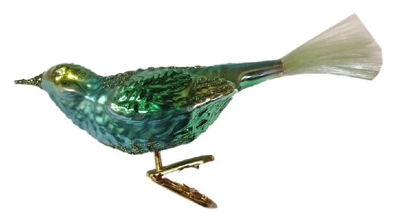 Green Bird Ornament by Inge Glas of Germany