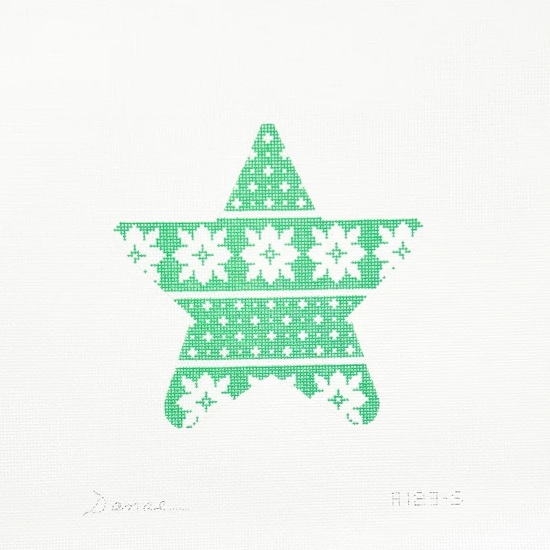 Green Intarsia Star