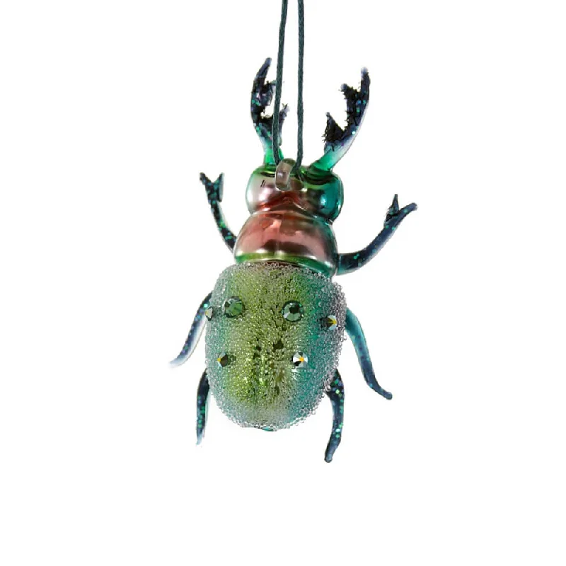 Green Stag Horn Beetle Ornament 4.5"