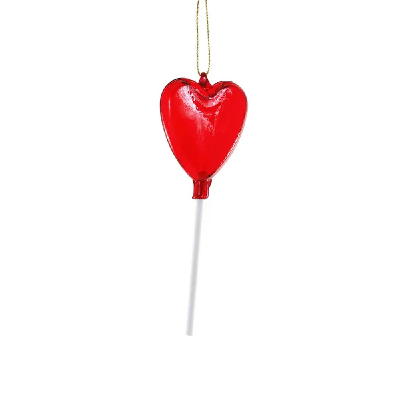 Heart Lollipop Ornament 4.75"