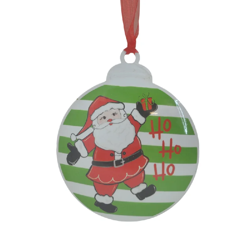 HO HO HO METAL ORNAMENT