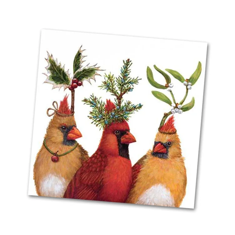 Holiday Party by Vicki Sawyer Beverage Napkins