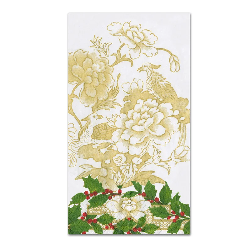 Holly Ceramic Ivory Paper Guest Towels - Buffet Napkins