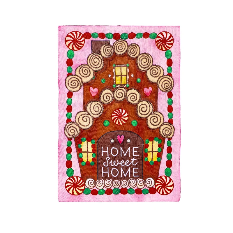 Home Sweet Home Applique Garden Flag