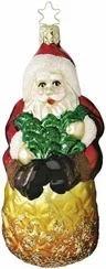 Hospitality Santa Ornament by Inge Glas of Germany