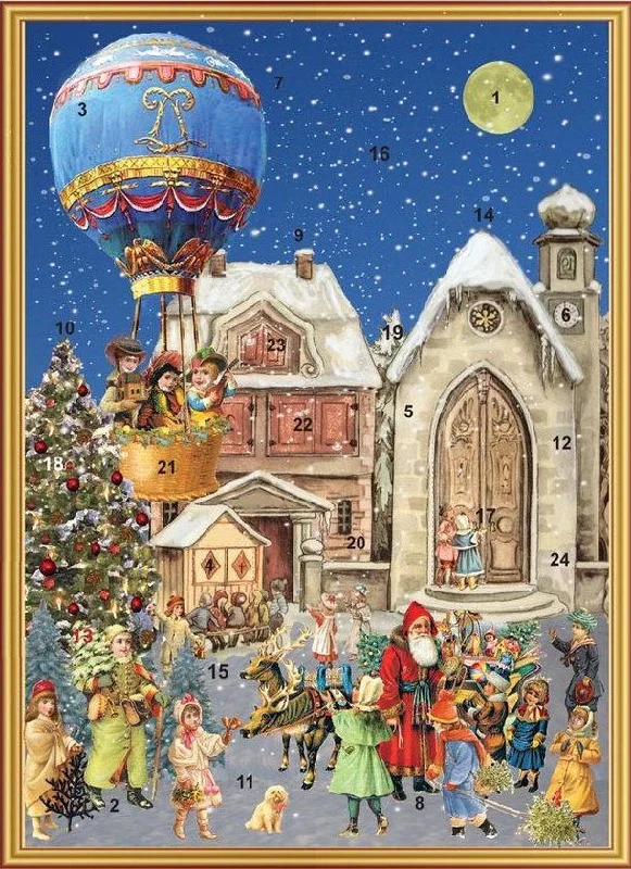 Hot Air Balloon Advent Calendar Card by Richard Sellmer Verlag