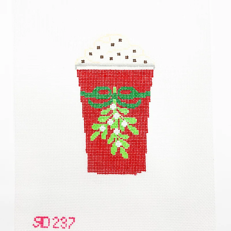 Hot Chocolate Cup with Mistletoe