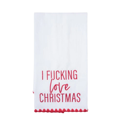 I Fucking Love Christmas Tea Towel