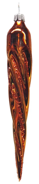 Icicle, Gold and Brown Ornament by Old German Christmas