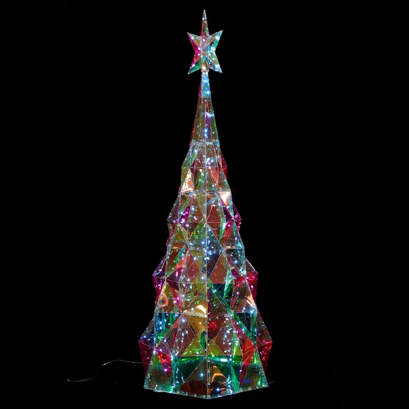 Prismatic Iridescent Diamond Christmas Tree, 65.75"