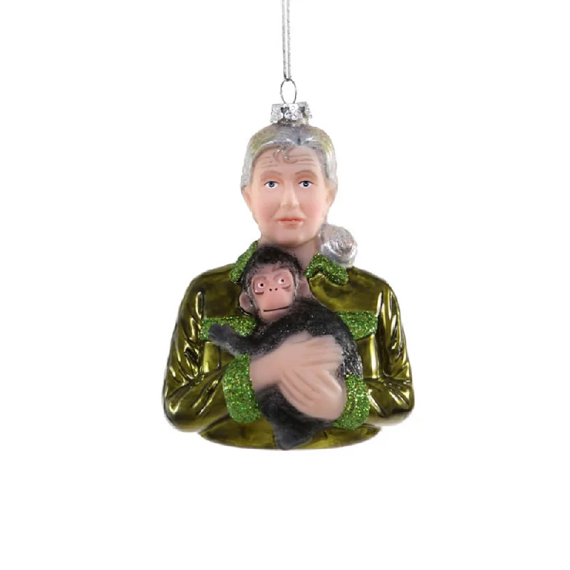 Jane Goodall Ornament 4.75"