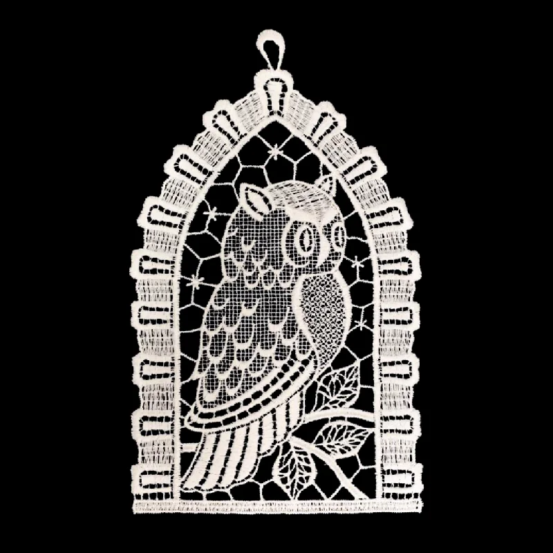 Lace Owl in Window