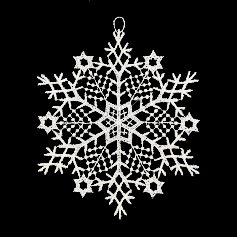 Lace Snowflake Large Ornament by StiVoTex Vogel